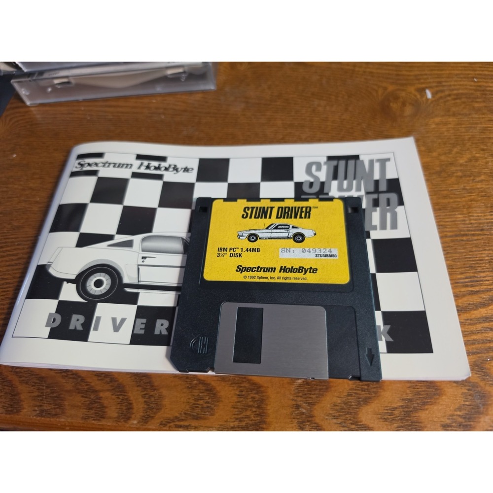 Spectrum HoloByte Stunt Driver PC Racing Game‎ 1992 Manual Included - Picture 2 of 6